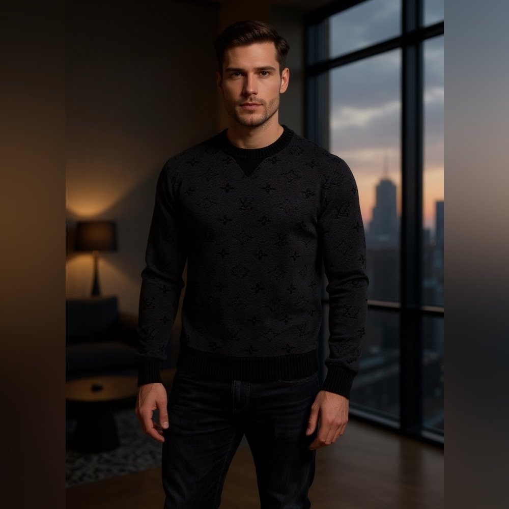 Men's LV Monogram Crewneck Sweater